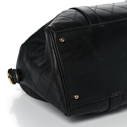 Chanel Calfskin Stitched CC Boston Black 9 of 16