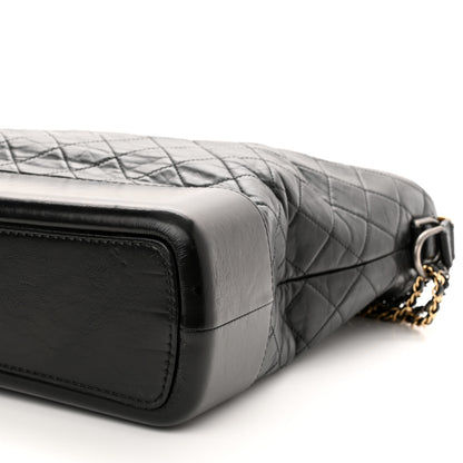Chanel Aged Calfskin Quilted Maxi Gabrielle Hobo Black 10 of 11