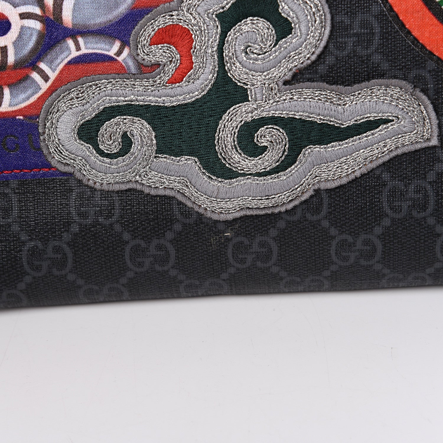 Gucci GG Supreme Monogram Night Courrier Flat Messenger Bag Black Multicolor 10 of 10
