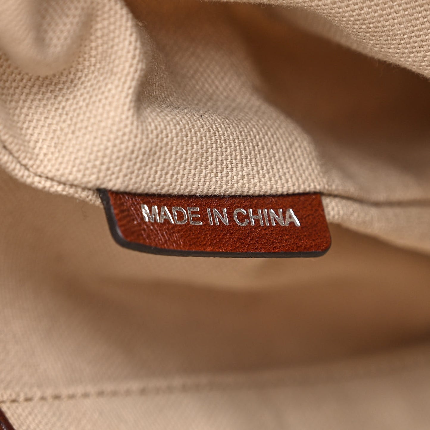 Canvas Mega Check Print Tote Beige