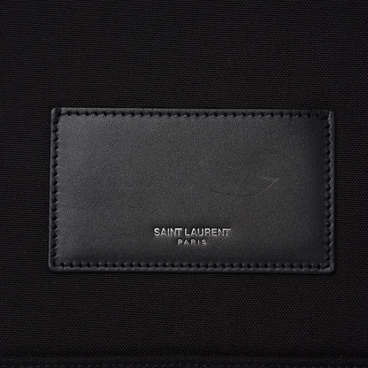 Saint Laurent Glitter Canvas City Backpack Gun Metal 3 of 14
