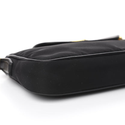 Prada Tessuto Nylon Saffiano Crossbody Bag Black 9 of 11