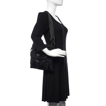 Prada Nylon Vela Messenger Black 2 of 10