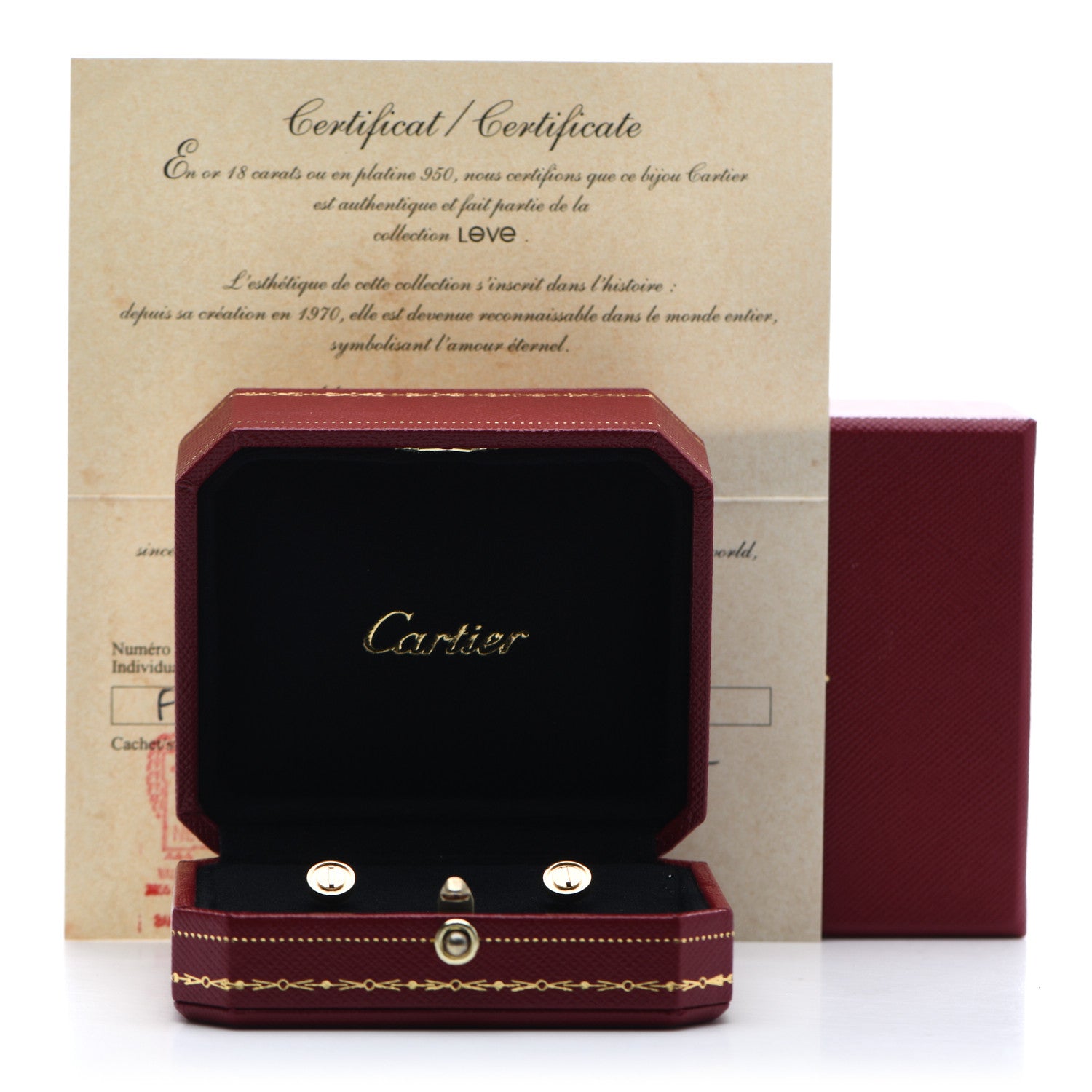 Cartier 18K Yellow Gold LOVE Earrings 5 of 5