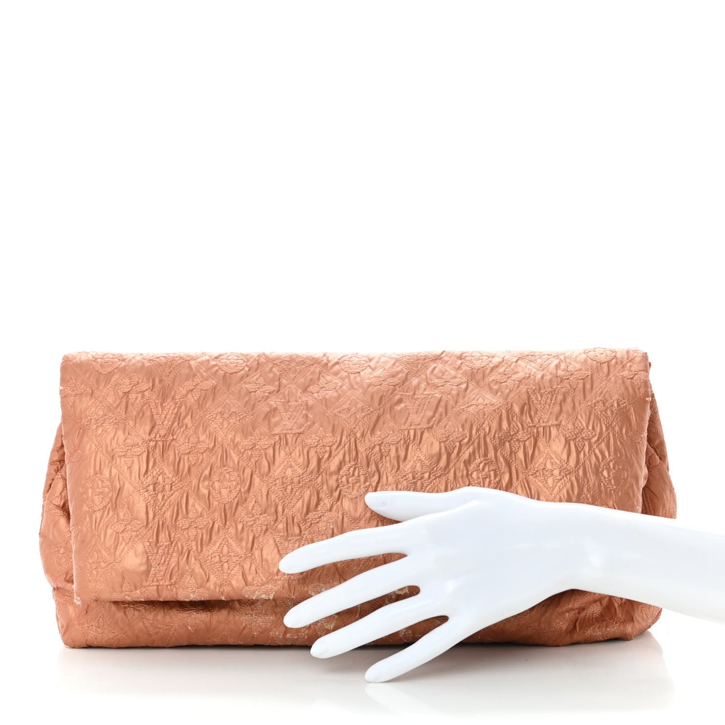 Jacquard Quilted Monogram Limelight Clutch GM Rose Gold