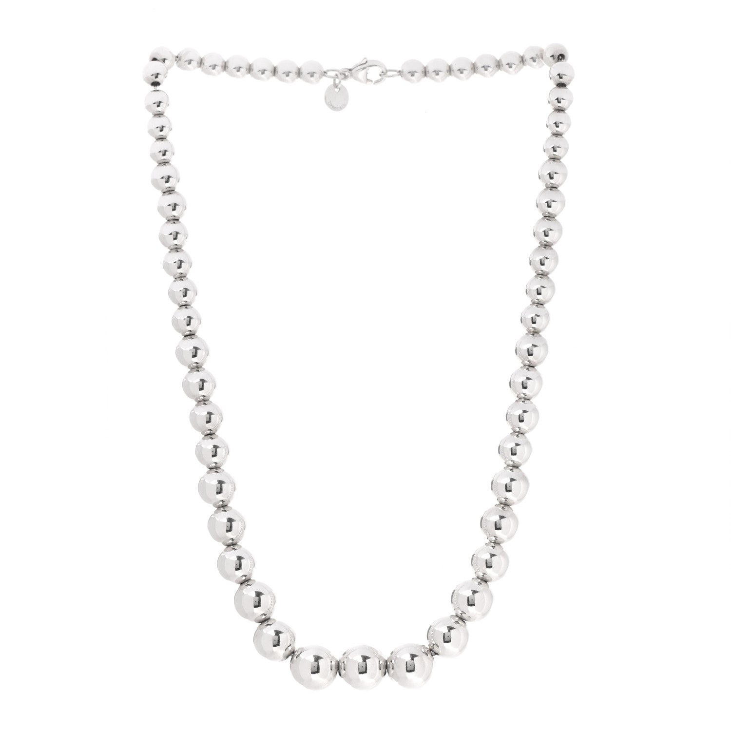 Tiffany Sterling Silver HardWear Graduated Ball Necklace 3 of 5