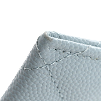 Chanel Caviar Quilted Card Holder Light Blue 9 of 12
