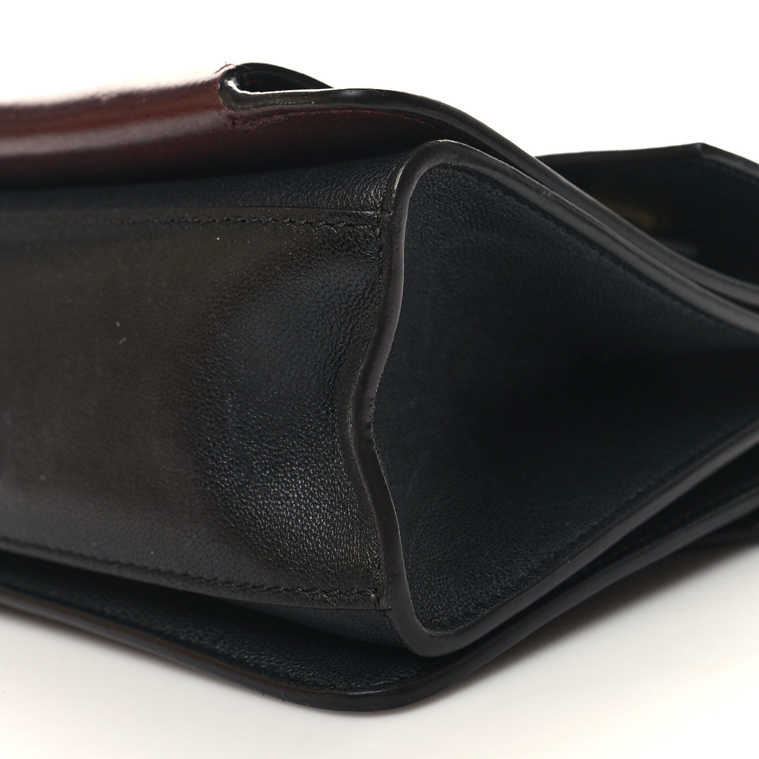 Givenchy Crinkled Patent Lambskin Small GV3 Shoulder Bag Black Burgundy 11 of 15