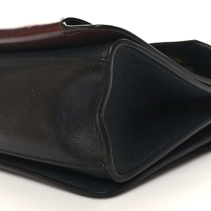 Givenchy Crinkled Patent Lambskin Small GV3 Shoulder Bag Black Burgundy 11 of 15