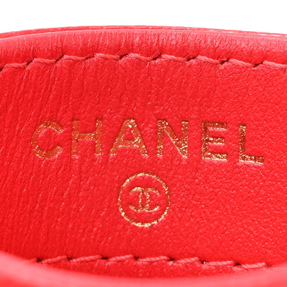 Chanel Caviar Quilted Card Holder Red 6 of 13