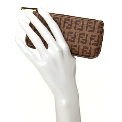 Fendi Zucchino Spalmati Forever Coin Pouch Key Case Nocciola 2 of 7