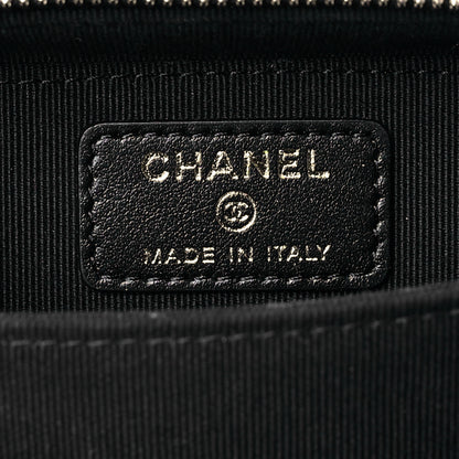 Chanel Lambskin Quilted Mini Lacquered Chain Clutch Black 8 of 10