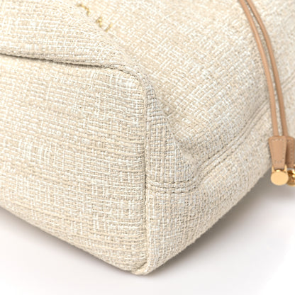 Chanel Lurex Boucle Large Deauville Backpack Beige 10 of 10