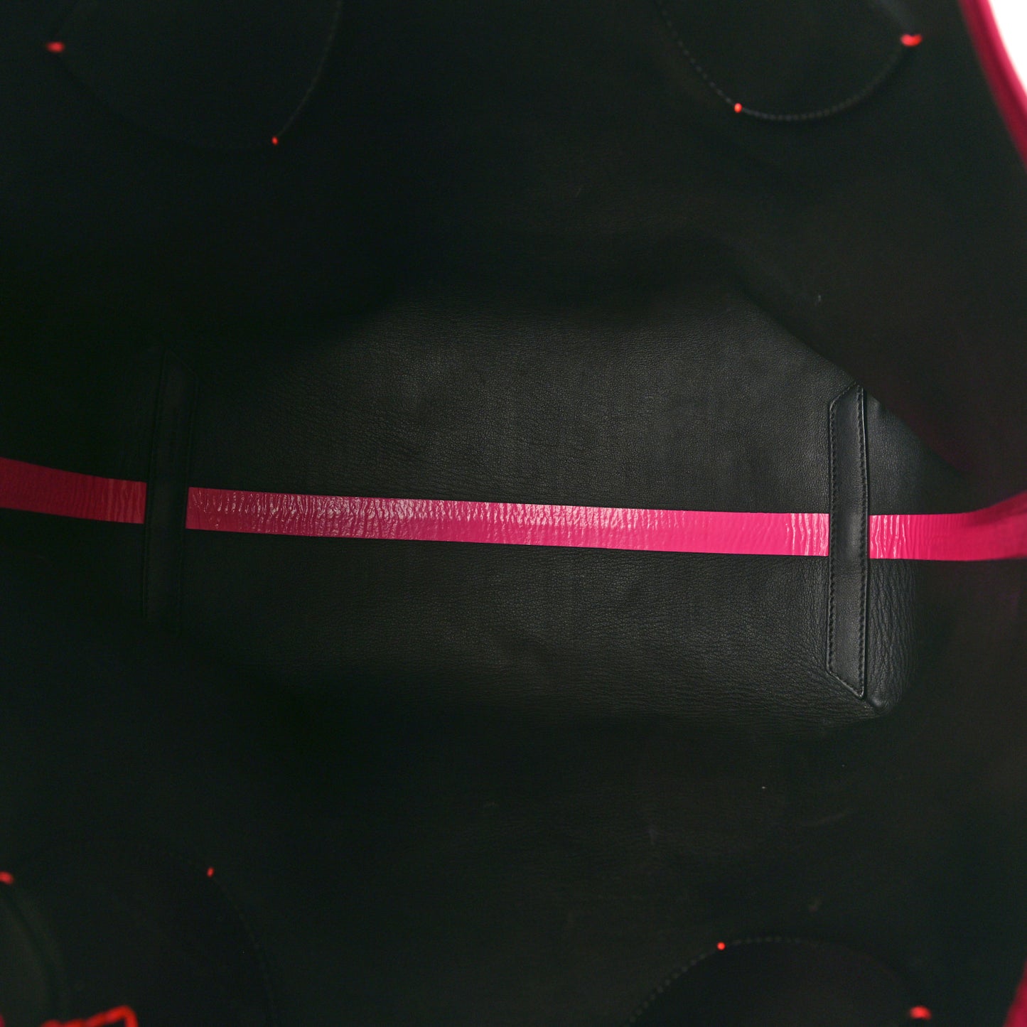 Canvas Mega Check The Giant Reversible Tote Black Neon Pink