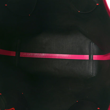 Burberry Canvas Mega Check The Giant Reversible Tote Black Neon Pink 5 of 11