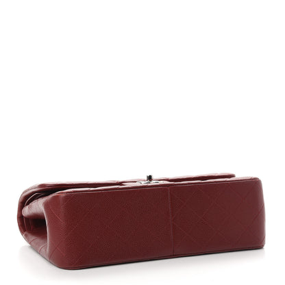 Chanel Caviar Quilted Jumbo Double Flap Dark Red 4 of 9