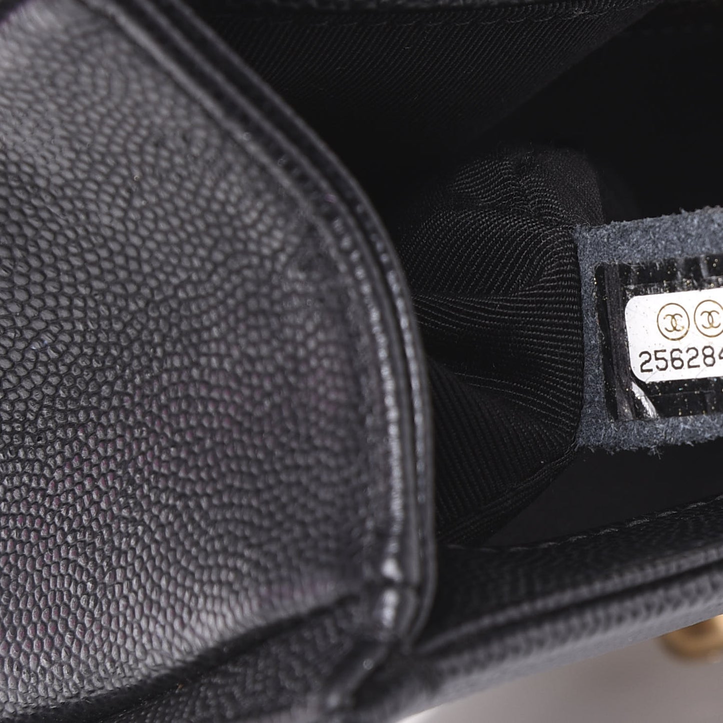 Caviar Quilted Small Boy Flap Black