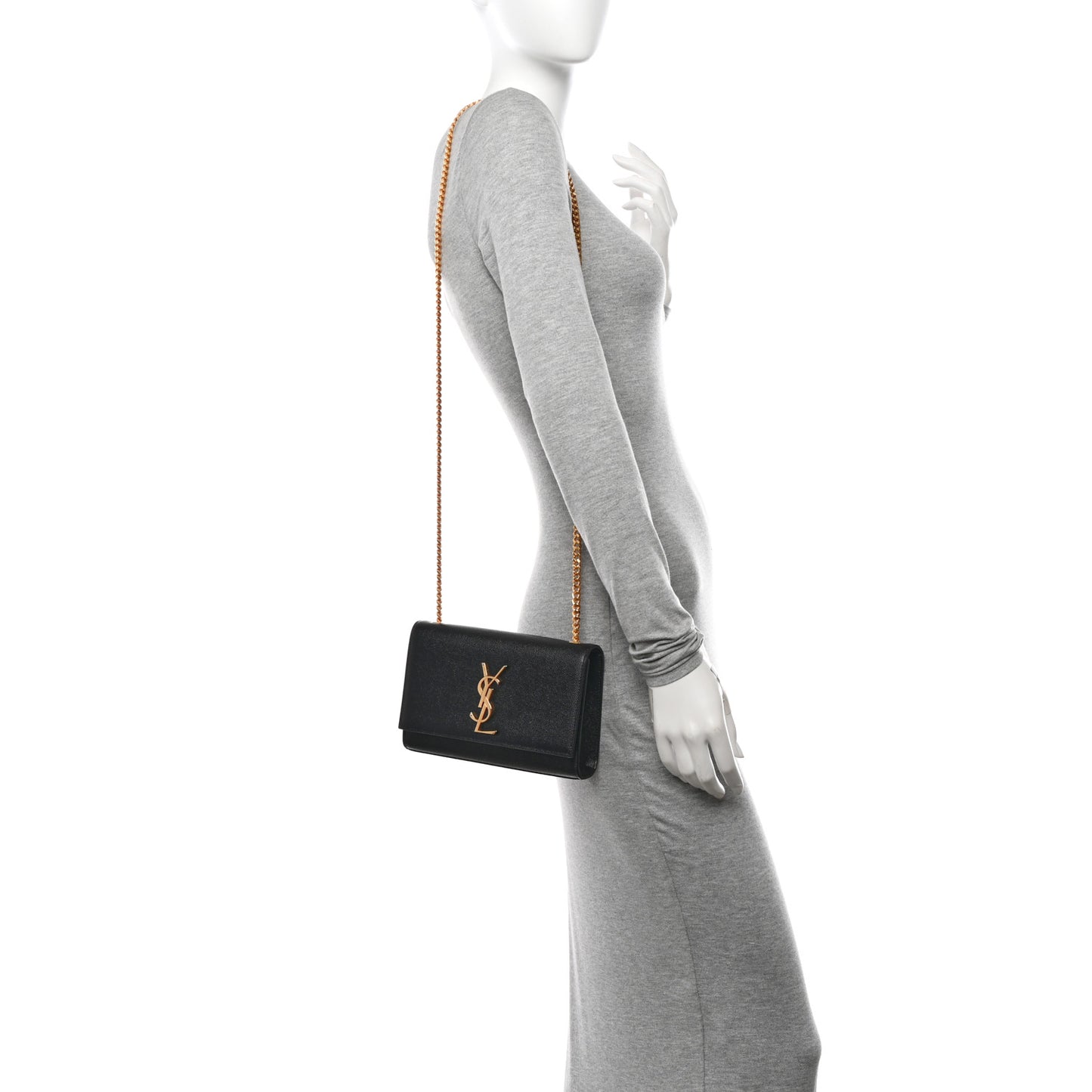 Grain De Poudre Small Monogram Kate Satchel Black