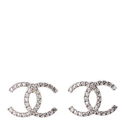 Chanel Baguette Crystal High Society CC Earrings Gold 1 of 4