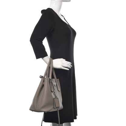 Prada Vitello Daino Small Double Bag Argilla Black 2 of 23