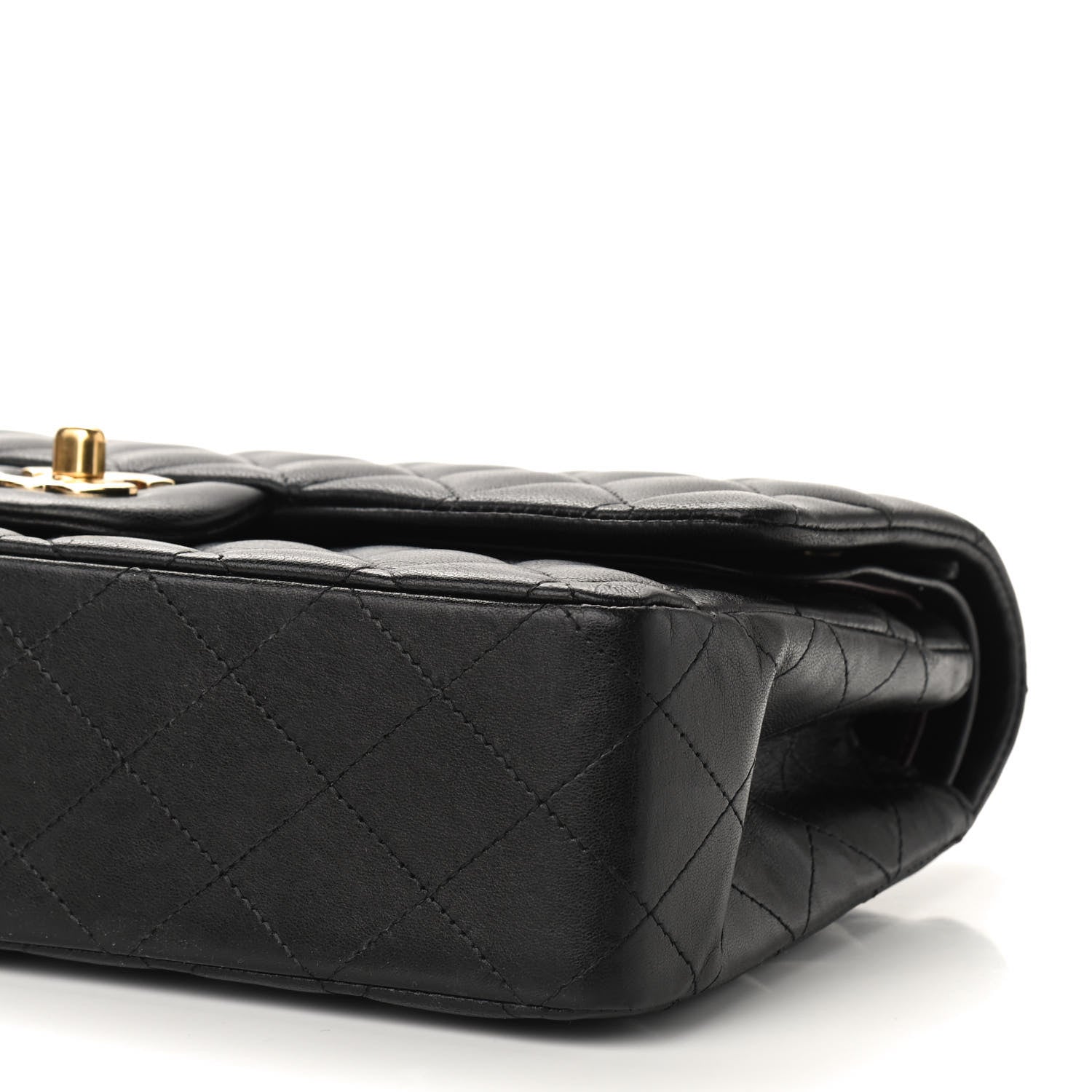 Chanel Lambskin Quilted Medium Double Flap Black 9 of 12