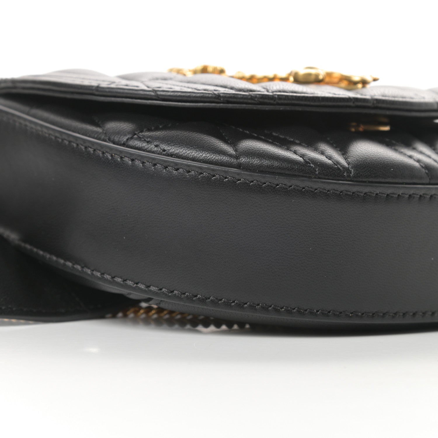 Versace Nappa Quilted Virtus Belt Bag Black 9 of 12