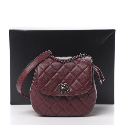 Chanel Goatskin Quilted CC Waiter Crossbody Burgundy 11 of 11