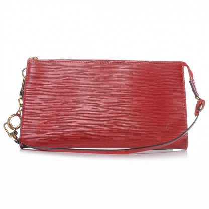 Louis Vuitton Epi Pochette Accessories 24 Red 1 of 7