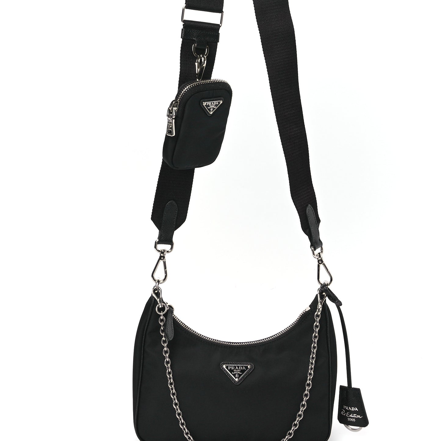 Nylon Re-Edition 2005 Shoulder Bag Black