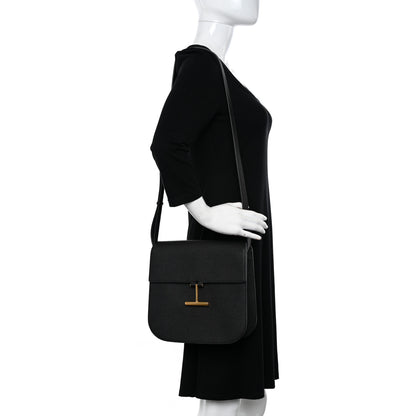 Tom Ford Calfskin Medium T Clasp Tara Crossbody Bag Black 2 of 11