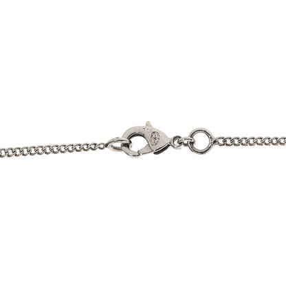 Chanel Crystal Timeless CC Necklace Silver 4 of 5