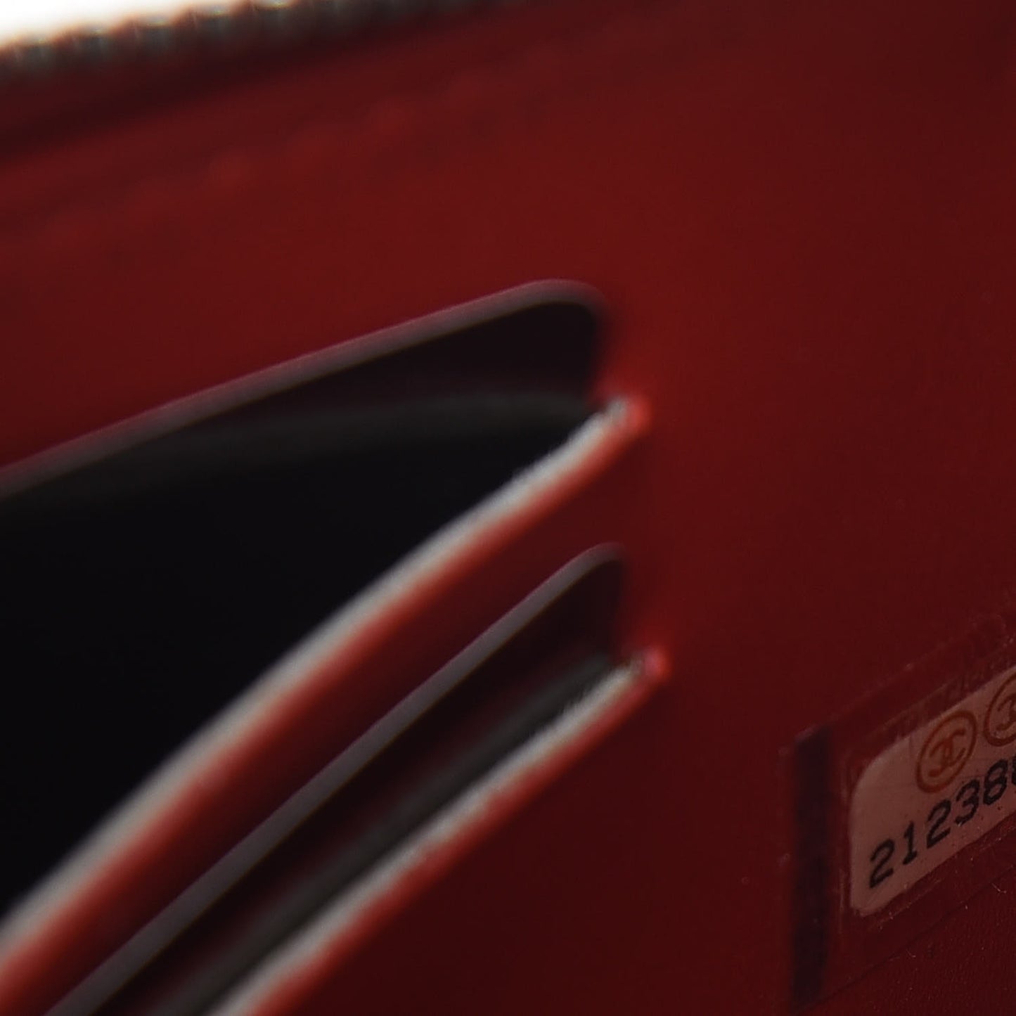 Caviar Quilted Small Zip Around Wallet Red