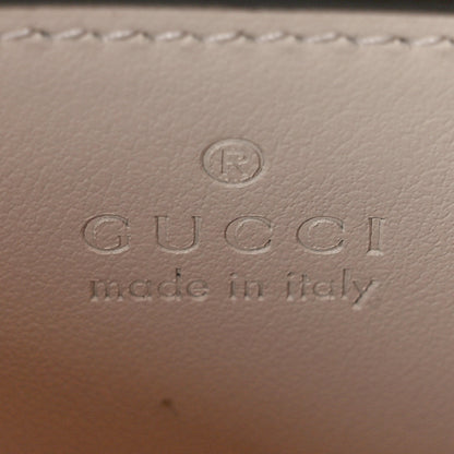Gucci Calfskin Matelasse Aria Mini GG Marmont Top Handle Shoulder Bag Mystic White 6 of 9