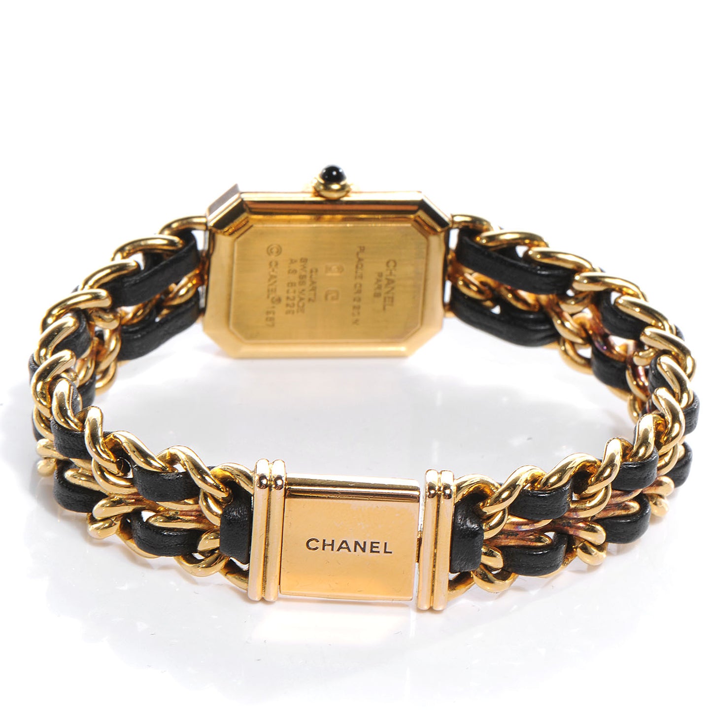 Stainless Steel Lambskin 20mm Chain Premiere Quartz Watch Gold L