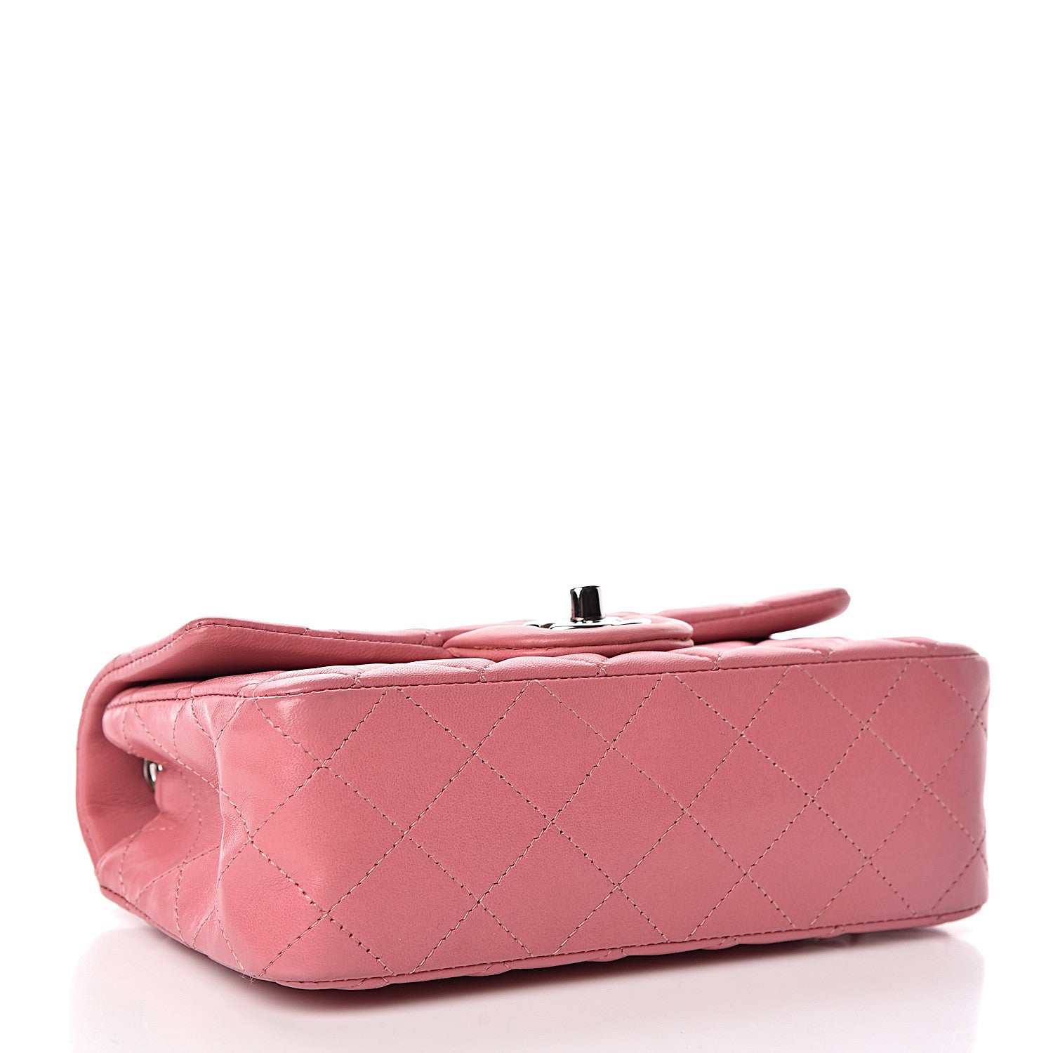 Chanel Lambskin Quilted Mini Rectangular Flap Pink 4 of 10