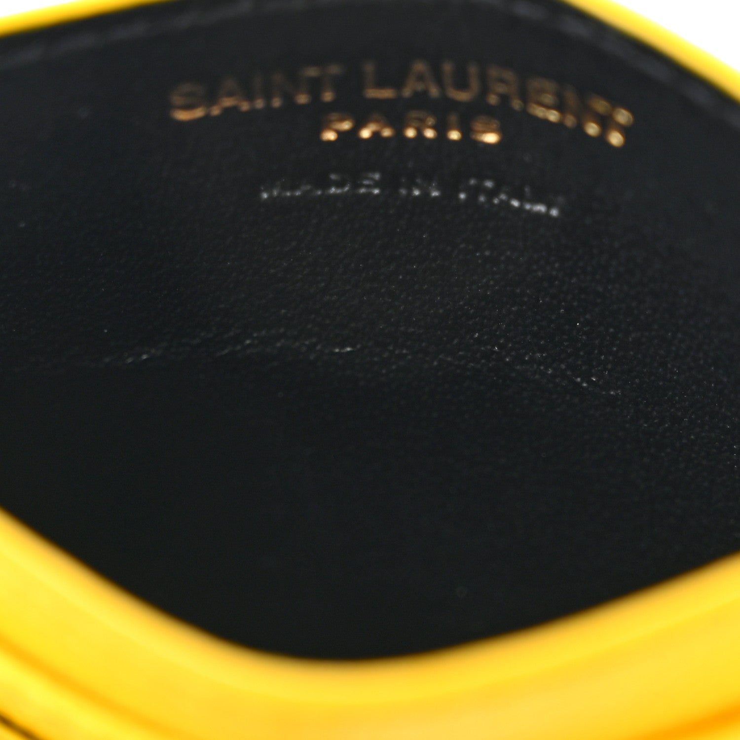 Saint Laurent Grain De Poudre Matelasse Chevron Monogram Credit Card Case Mimosa 8 of 11