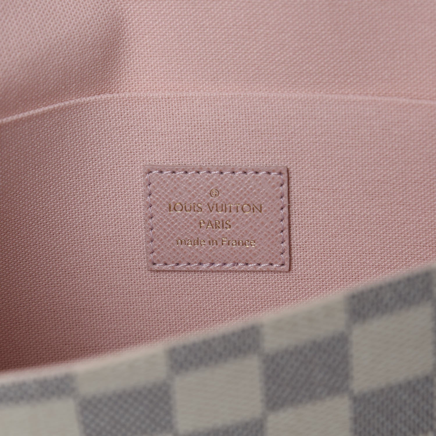 Louis Vuitton Damier Azur Pochette Felicie Chain Wallet Rose Ballerine 8 of 10
