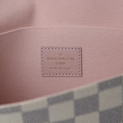 Louis Vuitton Damier Azur Pochette Felicie Chain Wallet Rose Ballerine 8 of 10