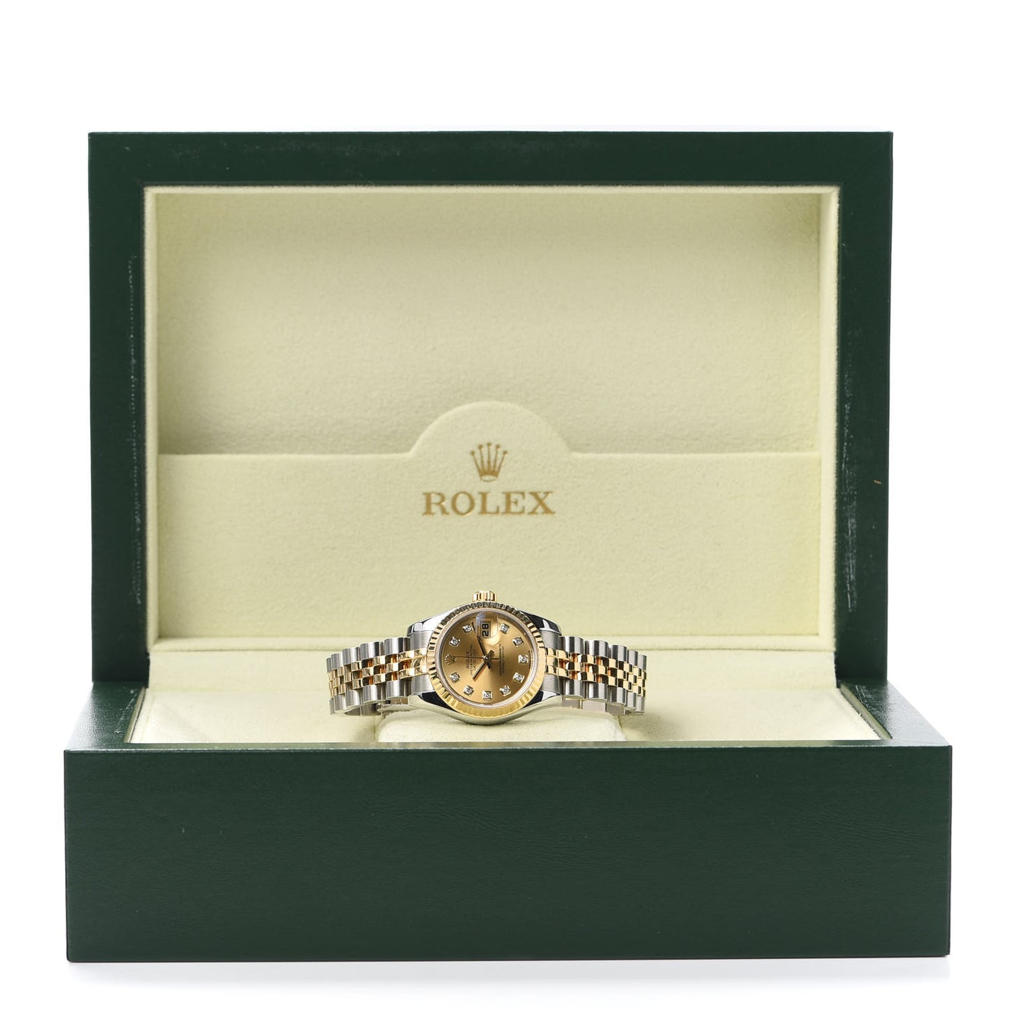Stainless Steel 18K Yellow Gold Diamond 26mm Oyster Perpetual Datejust Watch Champagne 179173