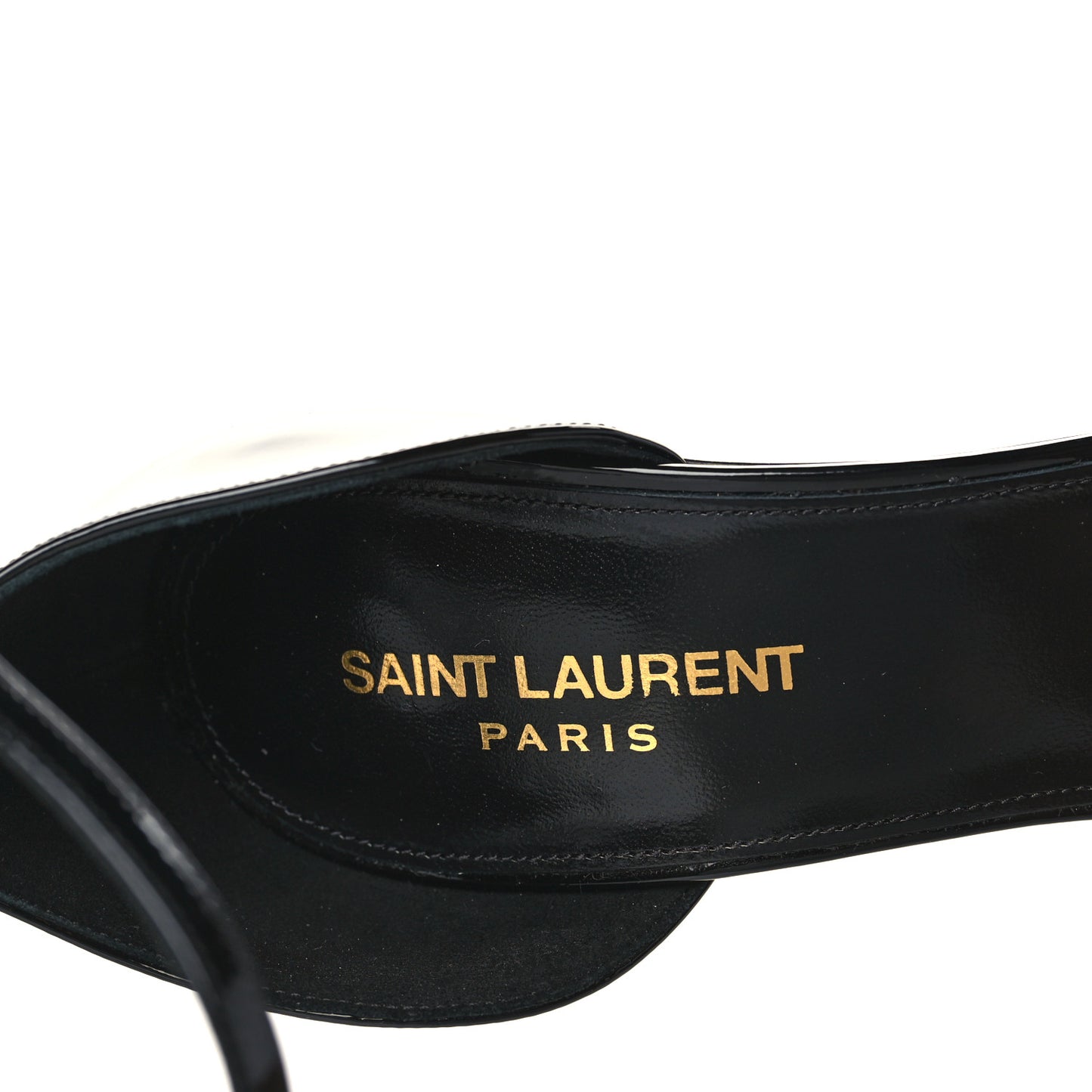 Patent Calfskin Opyum 110 Sandals 39 Black