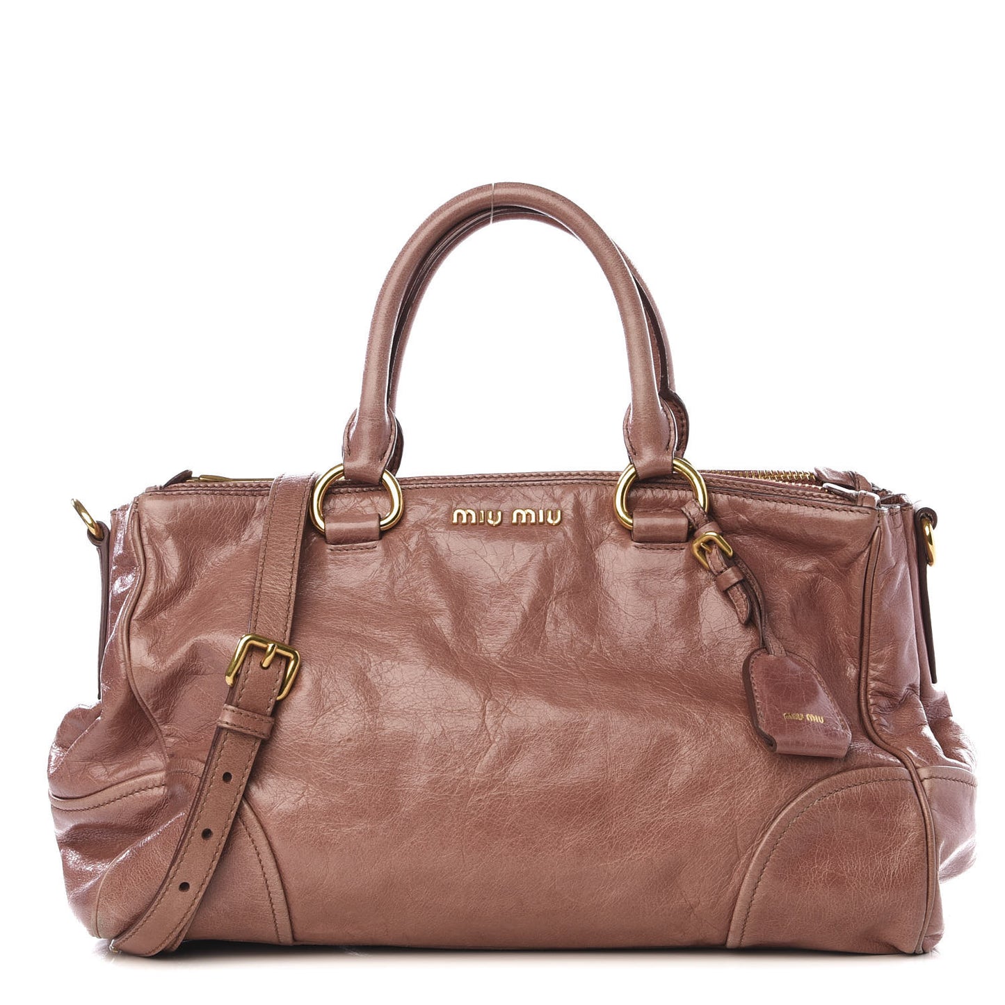 Vitello Shine Top Handle Satchel Loto