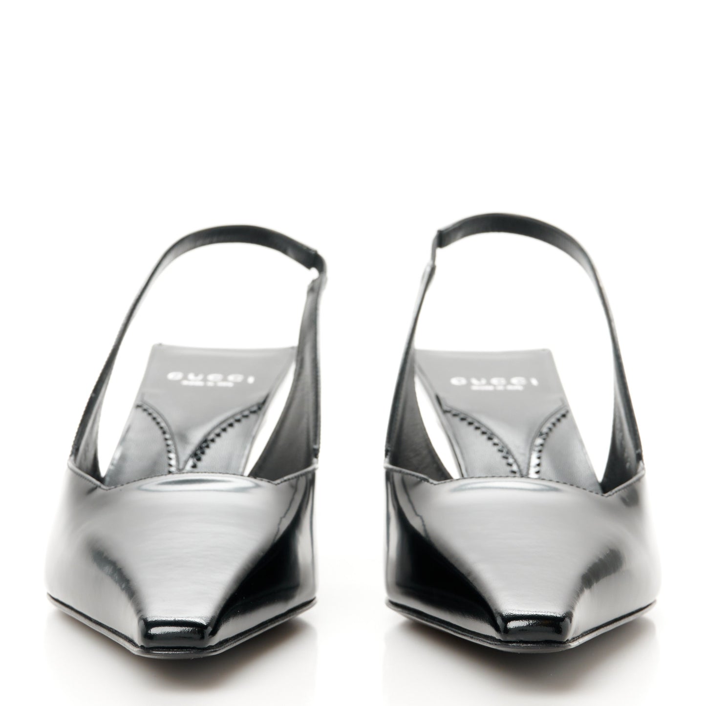 Nappa Mallory Pointed Toe Slingback Sandal 39 Black