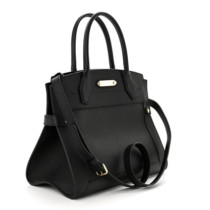 Louis Vuitton Calfskin Steamer MM Black 3 of 14