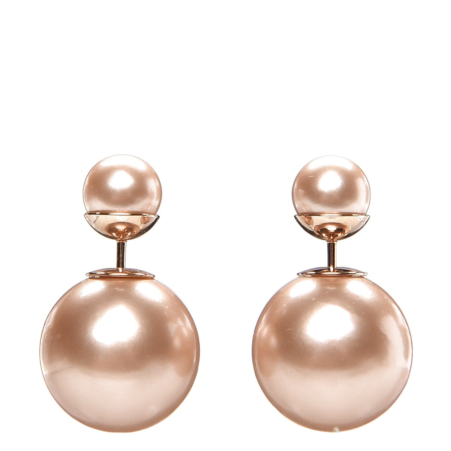Christian Dior Pearl Mise En Dior Tribal Earrings Pink 1 of 4