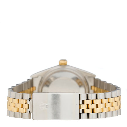 Rolex Stainless Steel 18K Yellow Gold 36mm Oyster Perpetual Datejust Watch Champagne 16013 3 of 5