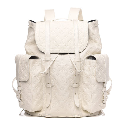 Louis Vuitton Taurillon Monogram Christopher GM Backpack White 1 of 8