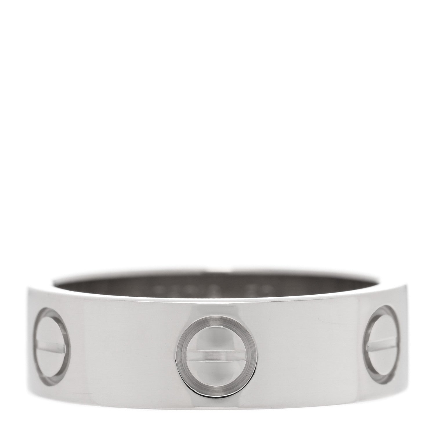 Cartier 18K White Gold 5.5mm LOVE Ring 52 6 1 of 4