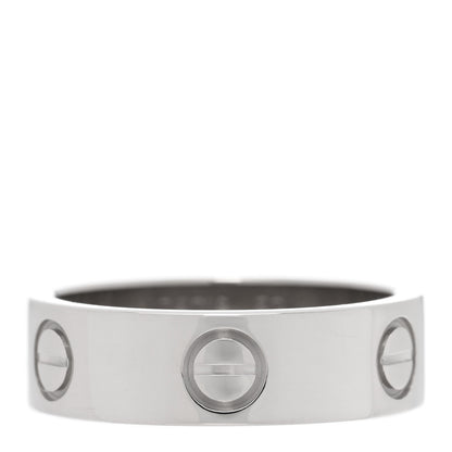Cartier 18K White Gold 5.5mm LOVE Ring 52 6 1 of 4
