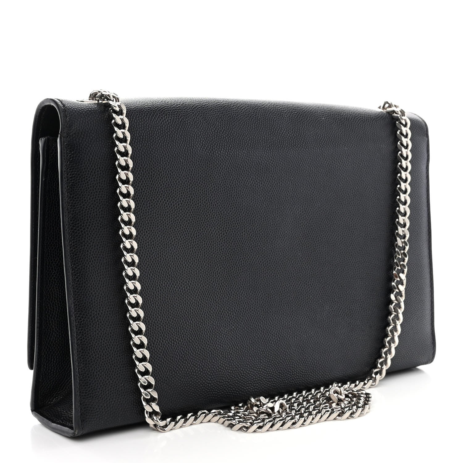 Saint Laurent Grain De Poudre Medium Classic Monogram Kate Satchel Black 3 of 15