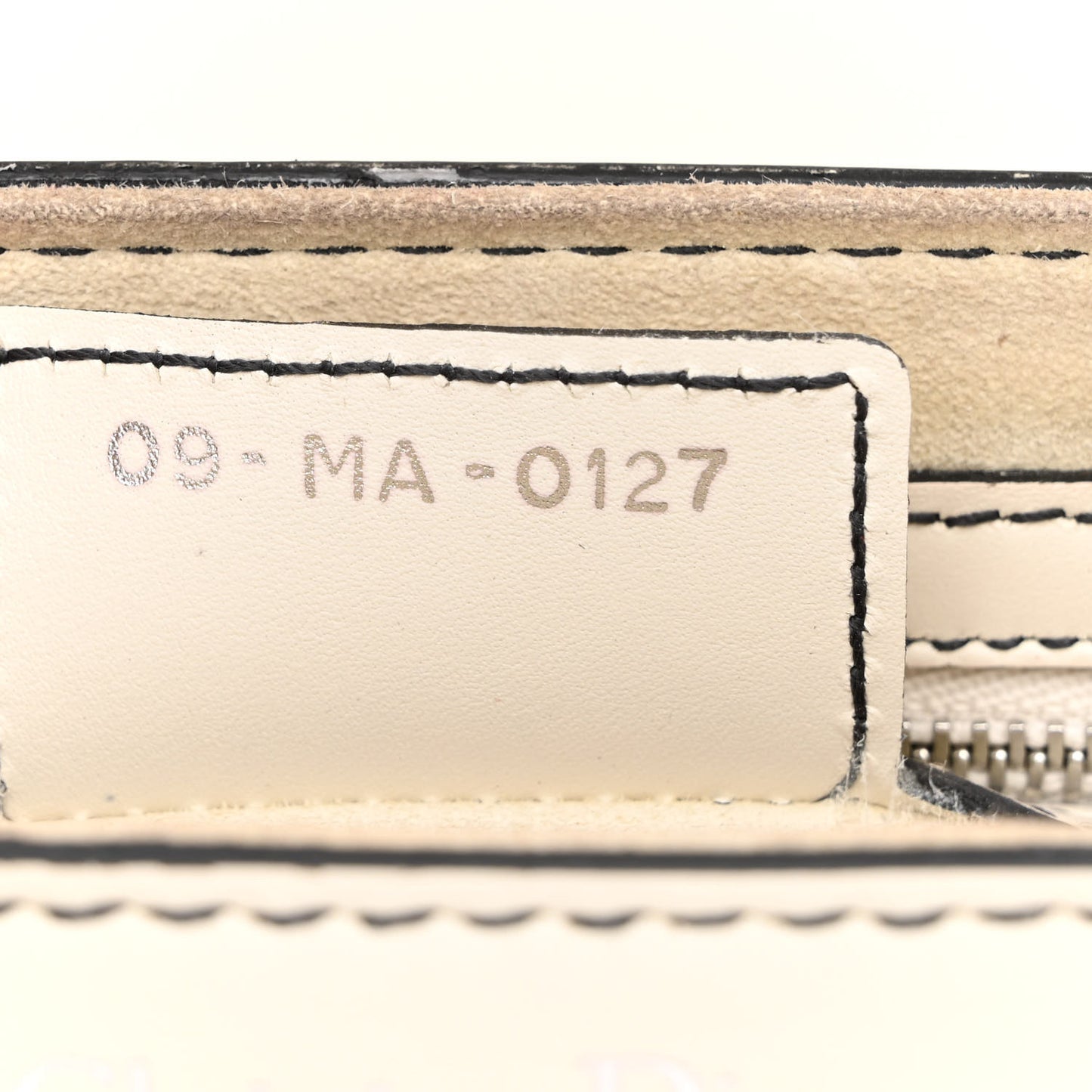 Calfskin Mini D Fence Saddle Bag White